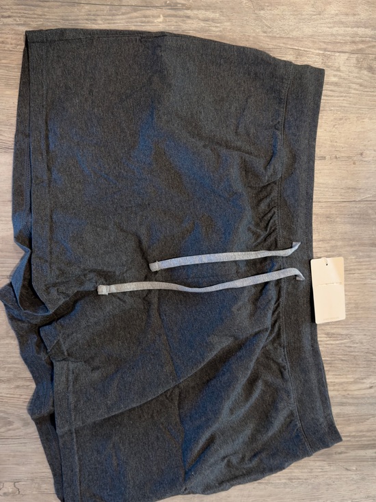 Pants - Charcoal Gray Lounge Shorts with Drawstring